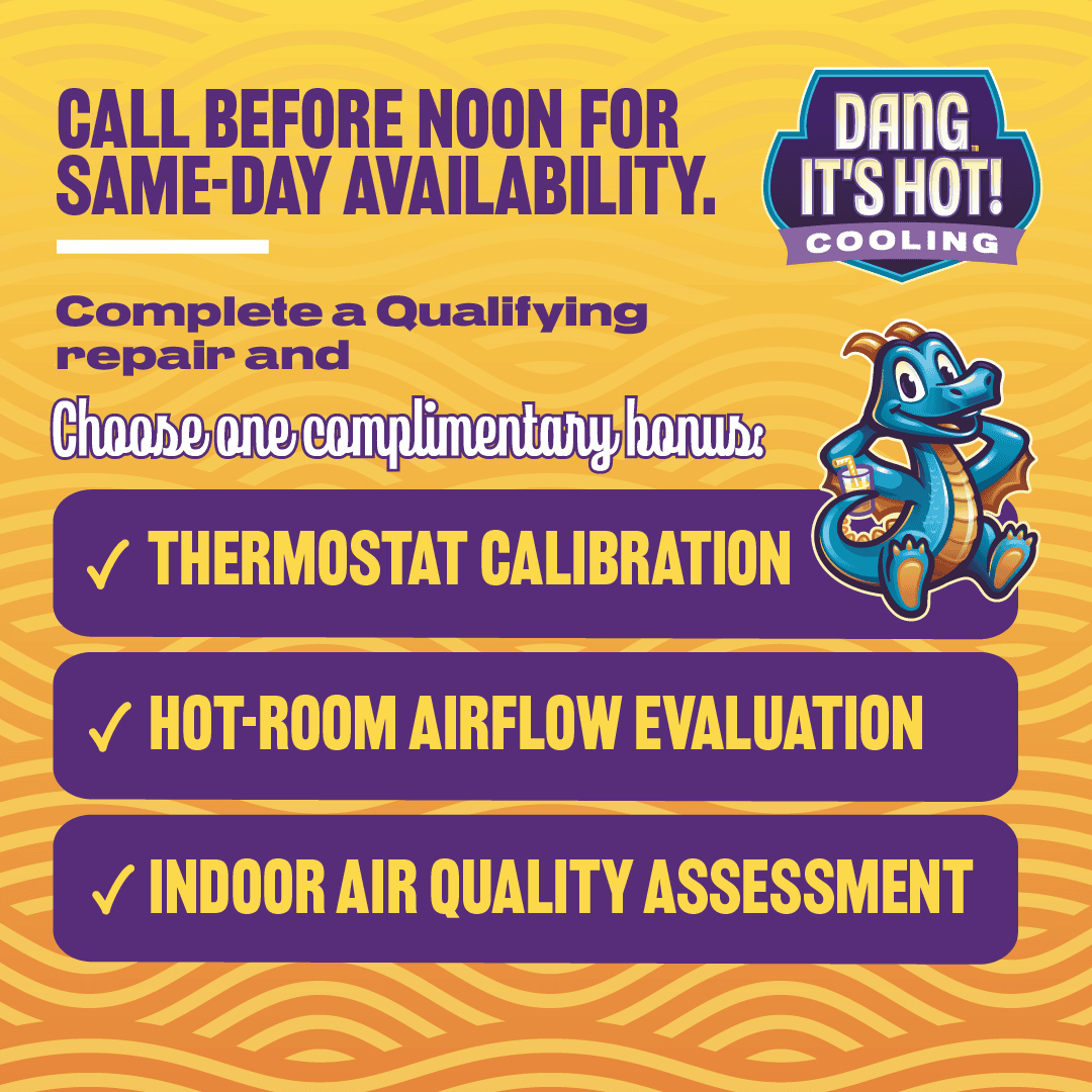 same day service availability if you call before noon. plus choose one complimentary bonus service with a qualifying repair