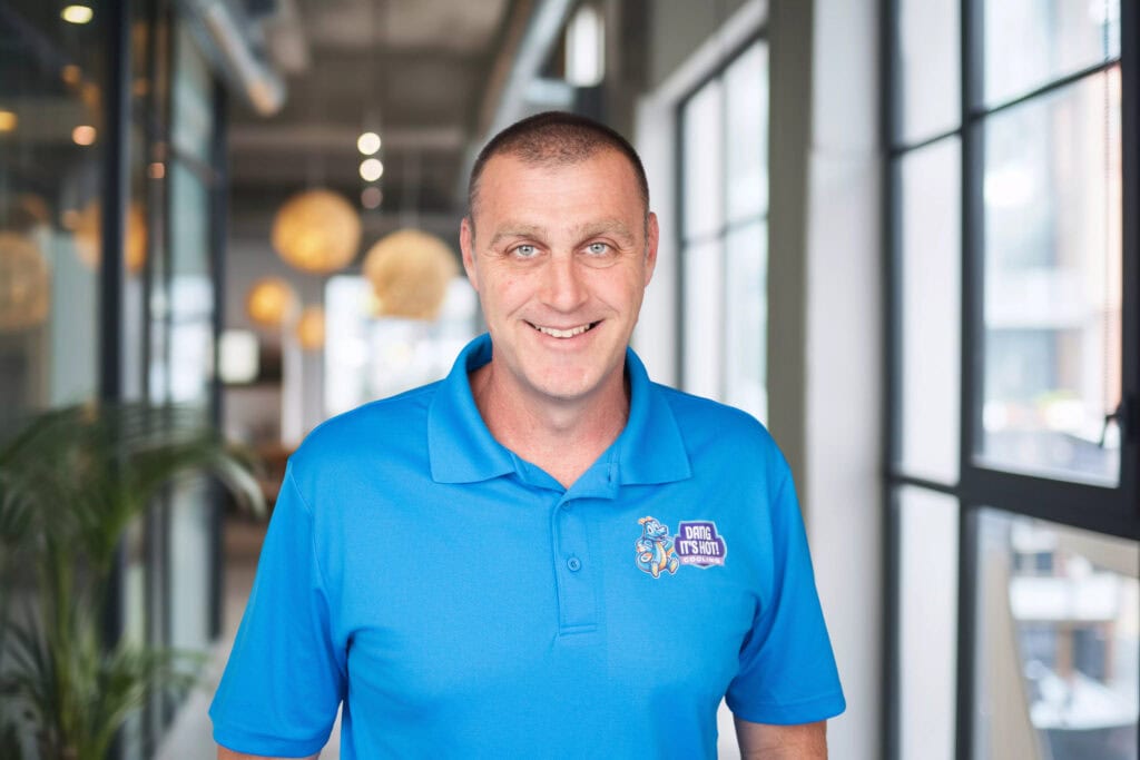 Headshot of Co-Owner of Dang It's Hot! and Husband of Vanessa, Tony Ferrara